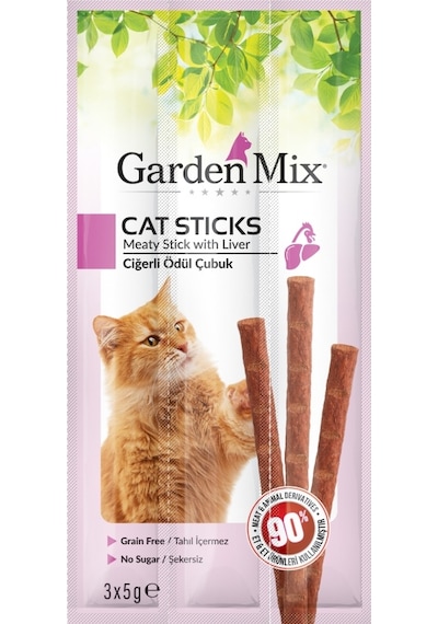 Garden Mix Ciğerli Kedi Ödül Çubuğu 3x5gr