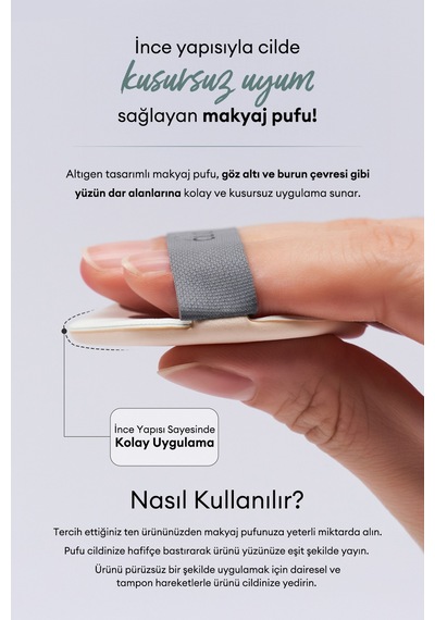 Altıgen Şekliyle Kolay Uygulama Sağlayan Makyaj Pufu Clıo Kill Cover Skin Fixer Cushion Puff