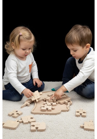 Ahşap Eğitici Kafa Puzzle Model Yapboz
