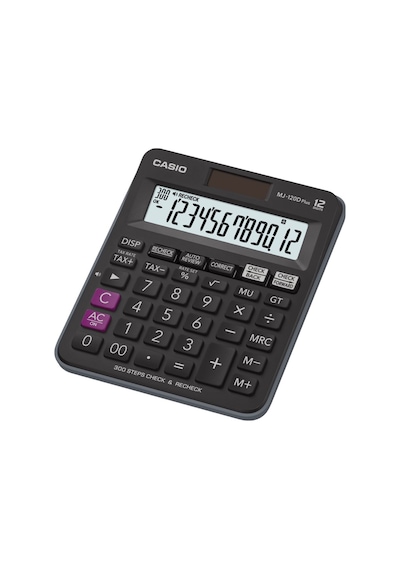 Casio Mj-120dplusbkwadpw Hesap Makinesi Desktop Gri - Siyah