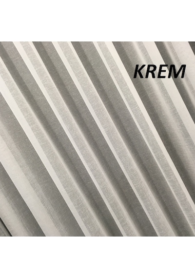 Perdefony Naturel Keten Tül Perde