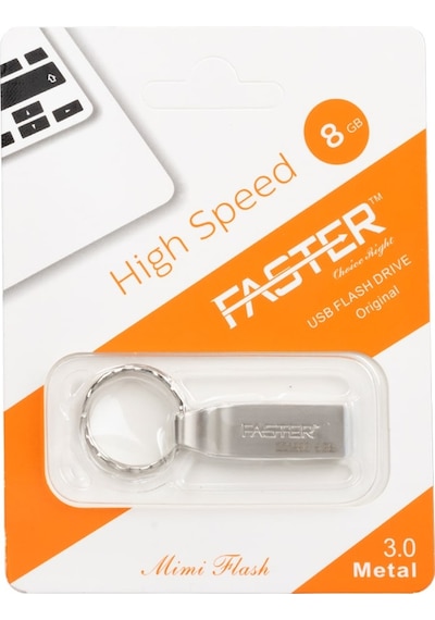 Faster 8 Gb Metal Usb Flash Bellek