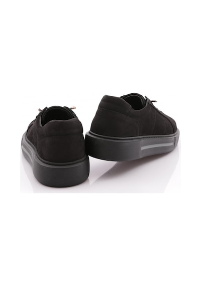 Dgn 1593 Erkek Lastik Detayli Düz Taban Sneakers Ayakkabi 1593-2505-R1627 Siyah