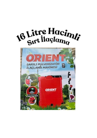 16 Lt Şarjlı İlaçlama Pompası 12v 8ah Akülü Pulverizatör Sırt İlaçlama Bitki Bahçe İlaçlama