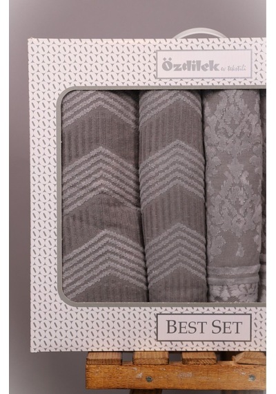 Özdilek Tappeto Antrasit - A.gri Best Set Hamam Takımı Çok Renkli