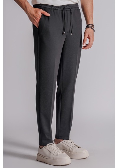 Braccas Erkek Yandan Cepli Beli Lastikli Relaxed Fit Jogger Pantolon Siyah Siyah