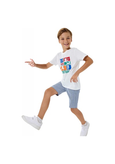 Rolypoly Rp3755-c Erkek Çocuk Bermuda Yazlık Pijama Takım Beyaz Rolypoly Rp3755-c Erkek Çocuk Bermuda Yazlık Pijama Takım Beyaz