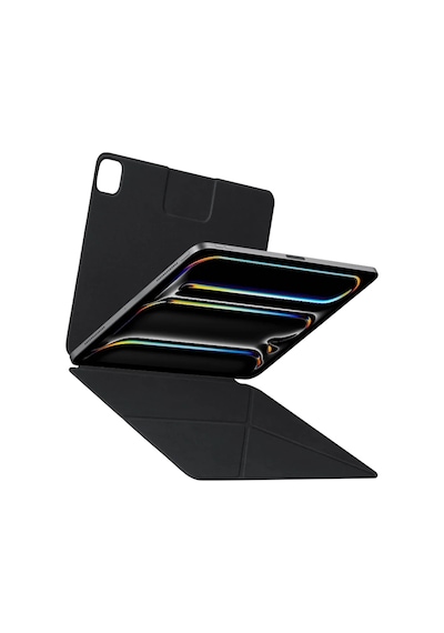 Apple Uyumlu iPad  Pro 13 2024 Pitaka Magez Falio 2 Kalem Bölmeli Standlı Kılıf Siyah