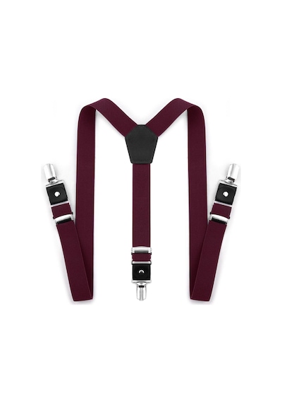 Hapshoe Ayarlanabilir Klipsli Bordo Çocuk Kemer Pantolon Askısı Bordo