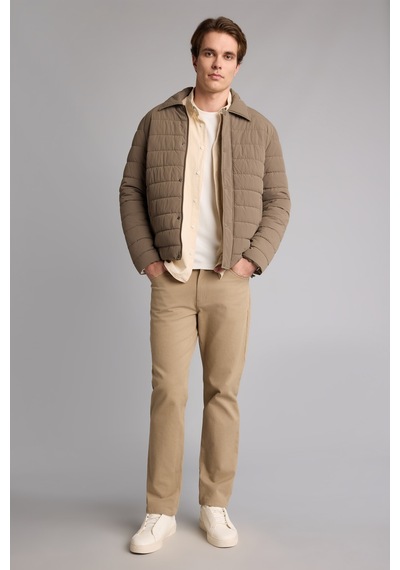 Defacto Slim Fit Gömlek Yaka Kapitone Mont H1532ax26aubn571 Kahve-bn571