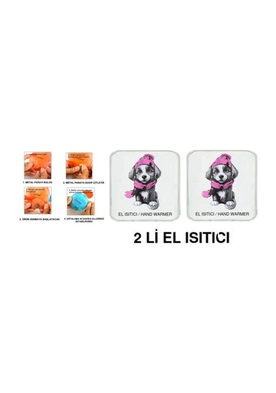 2 Adet Kırmızı Bereli Köpek Cep Sobası,el Isıtıcı,sıcak Su Torbası Pvc 10x9,5cm Beyaz