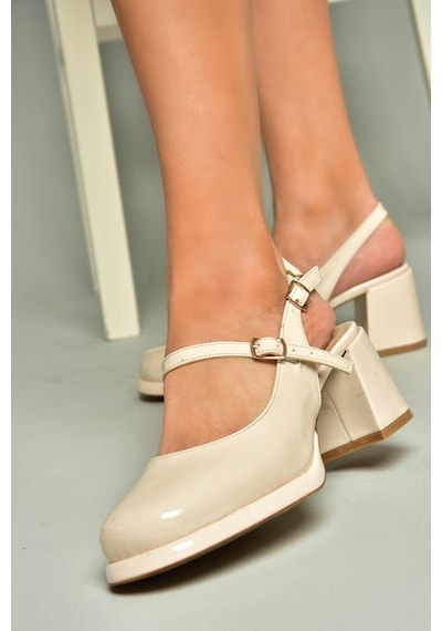 Fox Shoes U820930008 Ten Rugan Kalın Topuklu Kadın Ayakkabı Ten