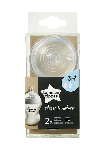 Tommee TiPPee Closer To Nature Biberon Emziği 2'Li 3+ Ay Orta Tommee TiPPee Closer To Nature Biberon Emziği 2'Li 3+ Ay Orta