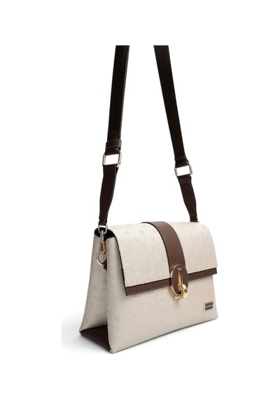 Silver & Polo Silver Polo Bej - Kahve Logolu Kadın Çapraz Çanta Sp1287 Bej - Kahverengi
