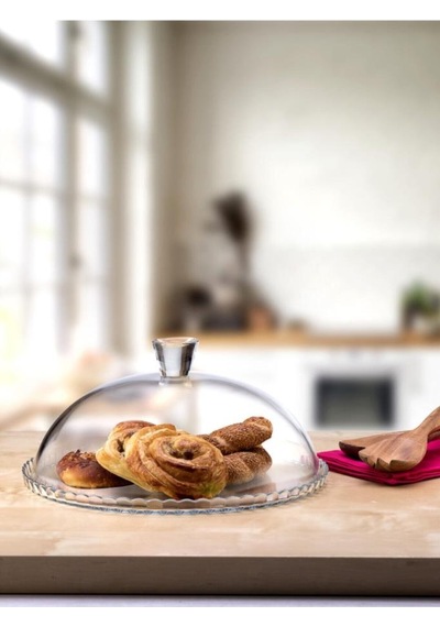 Kapaklı Cam Kek Fanusu Patisserie