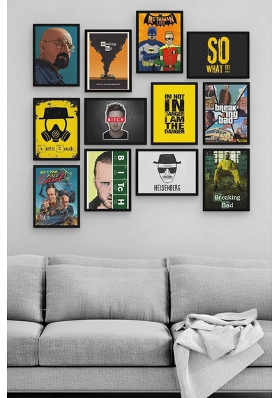 Breaking Bad 12 Parça Ahşap Mdf Tablo Zlltb374 Karışık - 241839698 Karışık