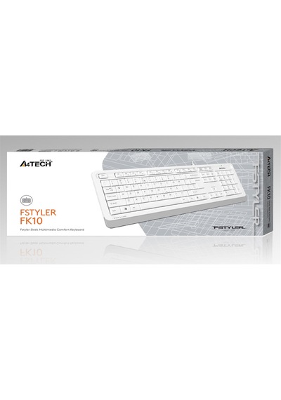 A4 Tech Fk10 Q Usb Fsytyler Beyaz Tr Fn-mmedya Klavye
