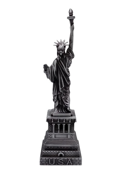 Metal Özgürlük Heykeli Gümüş Vintage Dekor Usa 25cm