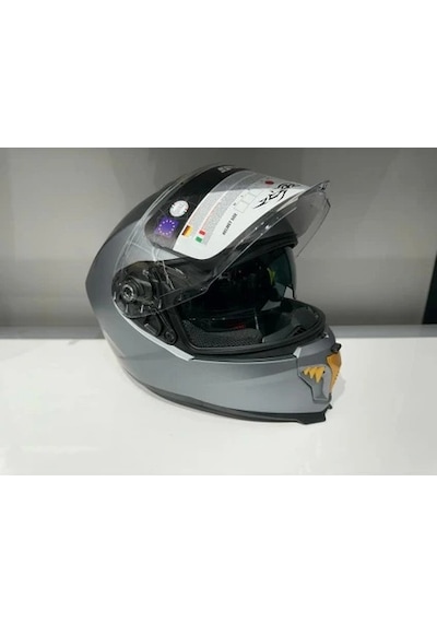 Sway Sw-865 Güneş Gözlüklü Motosiklet Kaskı Mat Gri