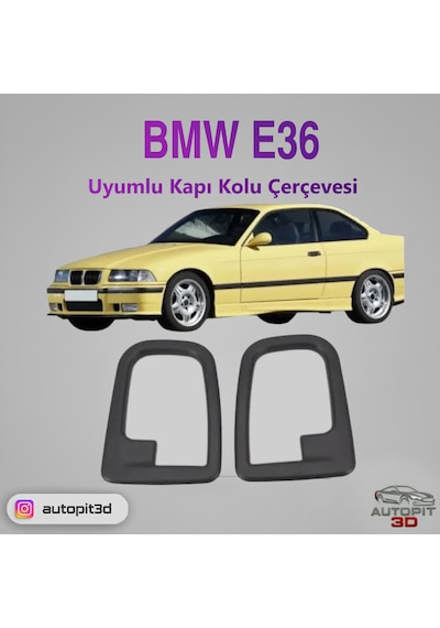 Autopit 3d Bmw E36 Uyumlu Kapı Kolu Çerçevesi Sağ-sol Takım Oto Kapı Kolu Çerçevesi