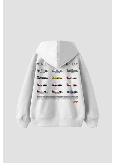Tarzsokak World Championship Team Baskılı Oversize Unisex Beyaz