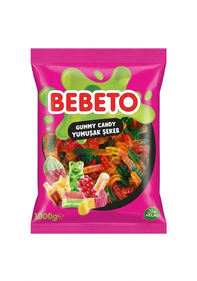 Jelibon Tekli Paket 1 Kg Meyveli Solucan