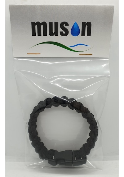 Muson Paracord Bileklik Siyah Çok Renkli