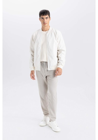 DeFacto Slim Fit Bomber Mont Ceket Dar Kesim Kolej Yaka Fermuarlı Çift Cepli Mevsimlik Hafif D7319AX25SPER140