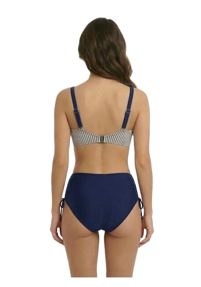 Donlaritta Büyük Beden Toparlayıcı Siyah Beyaz-lacivert Beyaz Göğüs Pedli Bikini Takımı 42-44-46-48-50-52-54 Lacivert - Beyaz