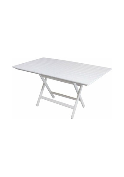Atina 80x140 Katlanabilir Ahşap Bahçe Balkon Masası -Beyaz