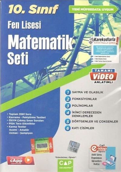 Çap Yayınları 10.Sınıf Fen Lisesi Matematik Seti