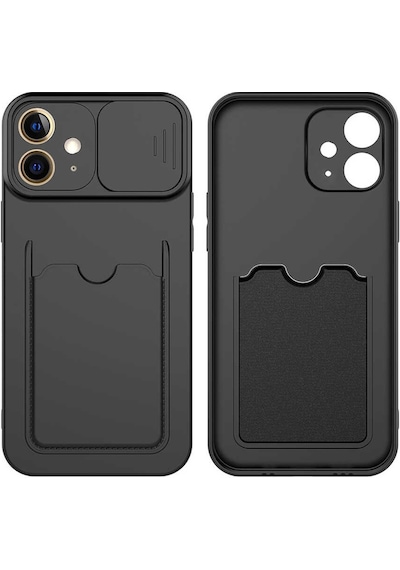 Apple Uyumlu iPhone 12 Kılıf Zore Kartix Kartlık Bölmeli Kılıf