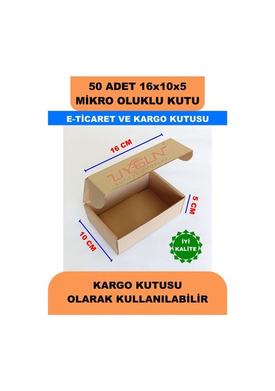 50 Adet 16x10x5 Cm Küçük Kargo Kutusu Ürün Kutusu E-ticaret Kutusu