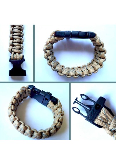 Omeniv Paracord Bileklik-Acil Durum Düdüğü 2in1 Outdoor Kamp Çok Renkli