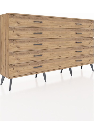 Arges Konsol 10 Çekmeceli 176x30x99 Çam-çam Çam-çam Arges Konsol 10 Çekmeceli 176x30x99 Çam-çam Çam-çam