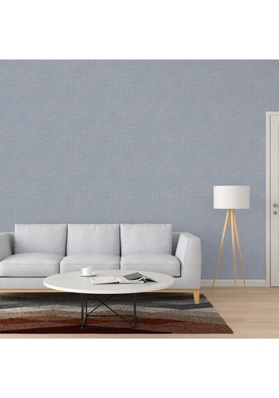 Adawall Muse Koleksiyonu- 25104-5 Gri Keten Efektli Modern Duvar Kağıdı 1.06x15.6m, 16.5m²