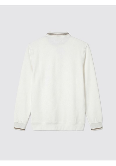 Lcwaıkıkı Classic Beyaz Polo Yaka Erkek Sweatshirt