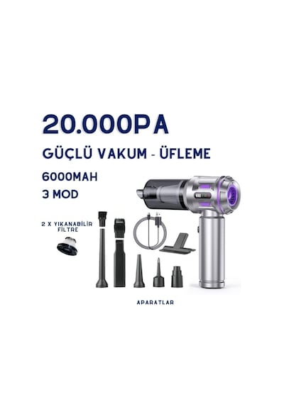 20000pa 6000mah 100w Toz Üfleme Ve Süpürge Ev / Araba / Ofis Süpürgesi-1473