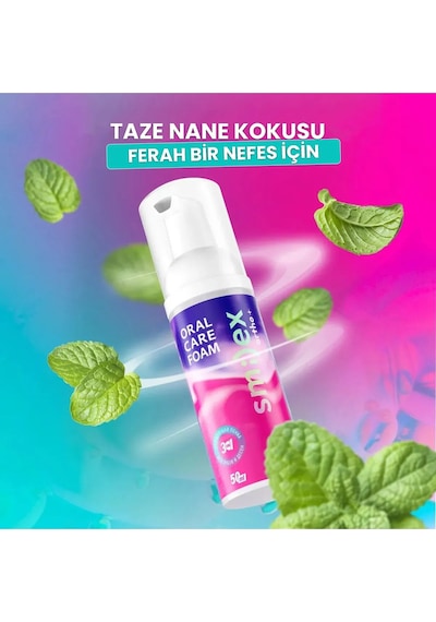 Splat Diş Ve Diş Telleri Için Beyazlatıcı Ağız Temizleme Köpüğü Nane Aromalı 3'ü 1 Arada 50 Ml