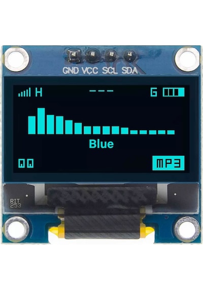 0.96" Mavi Oled Lcd Modül 128 x 64 Pixel IIC I2C Seri 0.96” Ekran Göstergesi