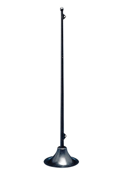 Flag Staff, Tilted, Screw-Type, L.300Mm, Grey Gri