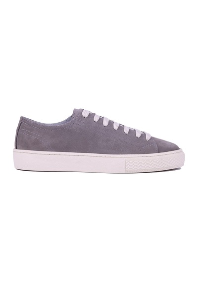 Shoetyle - Hakiki Nubuk Deri Gri Renk Erkek Sneaker - 666-0381 -1580