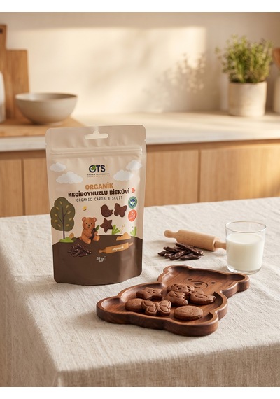 Ots Organik Keçiboynuzlu Bisküvi 55 Gr Organik Sertifikalı, Pestisit Analizli 55 G