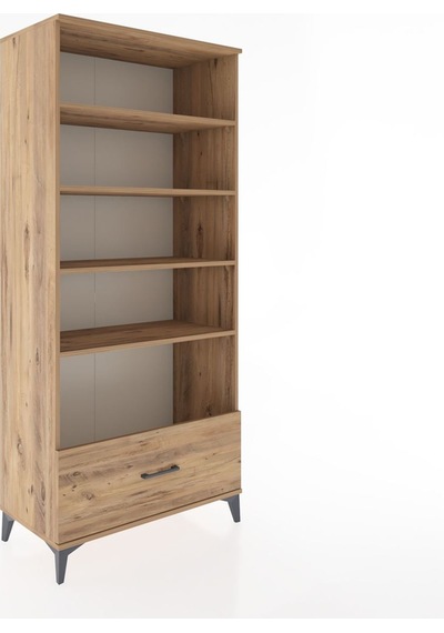 Hyperion Dolap 4 Raflı Tek Çekmeceli 88x44x195 Çam-çam Çam