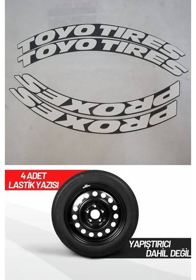 Toyo Tires Proxes Motosiklet Ve Otomobil Araç 3d Oto Lastik Yazısı Sticker Arma 4 Adet