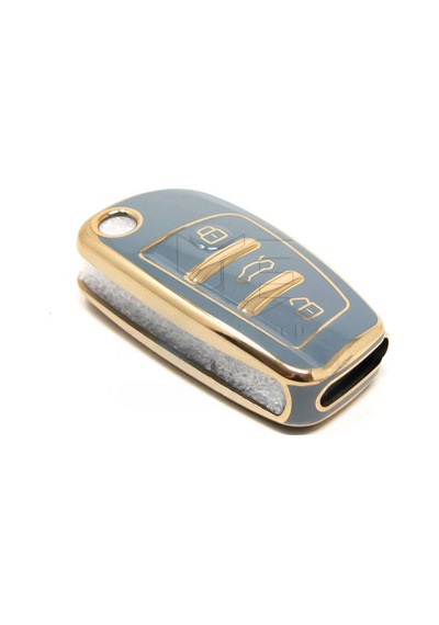 Audi A1 A3 8p 81 A4 A5 B6 B7 B8 A6 A7 C5 C6 4f Q3 Q5 Q7 Nano Anahtar Koruma Kılıfı Gri Gold Renk