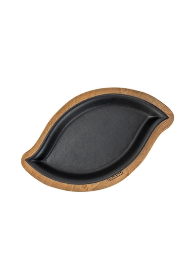 Lava Servis Tabağı Göz Formu 15 X 26 Cm Siyah