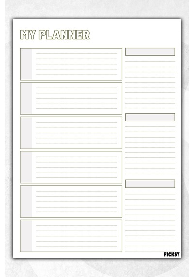 Zamansız Çok Amaçlı Günlük Haftalık Aylık Planlayıcı - A4 Ebat Yapılacaklar - 30 Yaprak - Planner - 2663 Çok Renkli