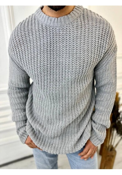 Elku Moda Kazak Oversize Çift Kat Zincir Örgü Naturel Pamuk Bol Kesim Tüylenmez Triko Kazak Gri Elku Moda Kazak Oversize Çift Kat Zincir Örgü Naturel Pamuk Bol Kesim Tüylenmez Triko Kazak Gri