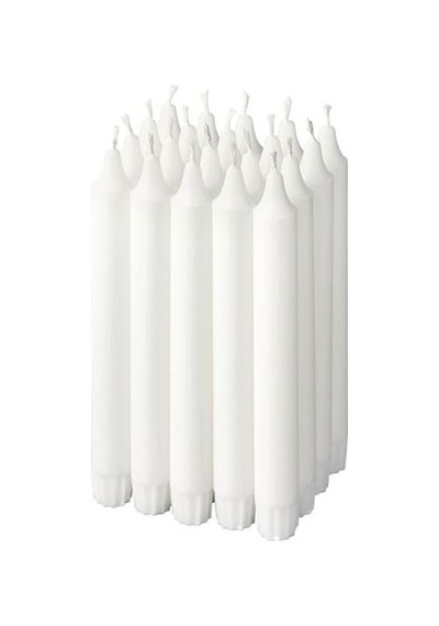 19 Cm Beyaz Şamdan Mumu 5 Adet (550785227)